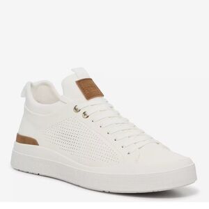 Men's Steve Madden White and Tan Sneakers